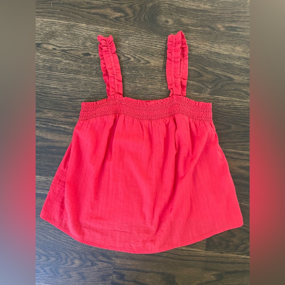 Banana Republic Red Cami Top. Embroidered detail across chest. Size XS